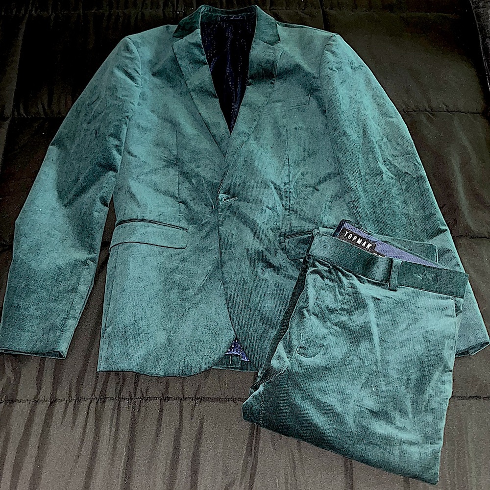 Green Velvet Mens Suit